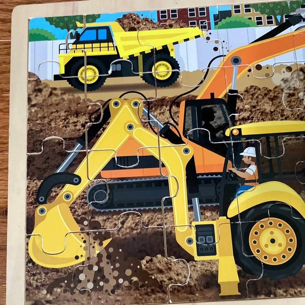 Melissa & Doug - TRACTORS WOODEN JIGSAW TRAY PUZZLE